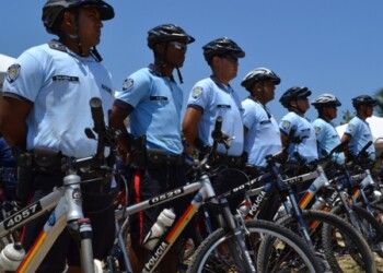 El jefe policial destacó la labor de la brigada ciclista. ARCHIVO