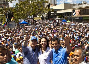 Multitudinaria fue la concentración este domingo en Caracas.