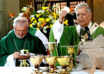 El Cardenal Jorge Urosa Savino en compañía del nuevo Nuncio de Su Santidad, monseñor  Aldo Giordano