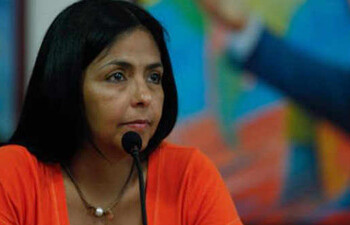 Delcy Rodríguez, ministra del Poder Popular para la Comunicación y la Información.