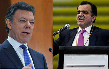 En la primera vuelta, Zuluaga fue el más votado con el 29,25 % y de Santos obtuvo el 25,69 %