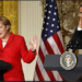 El presidente de EE.UU., Barack Obama, y la canciller de Alemania, Angela Merkel, iniciaron ayer su reunión en la Casa Blanca