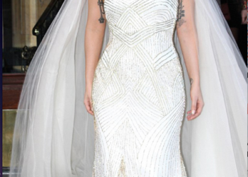 Con su vestido de novia, la Gaga sorprendió en las calles de Montreal con su irreverencia