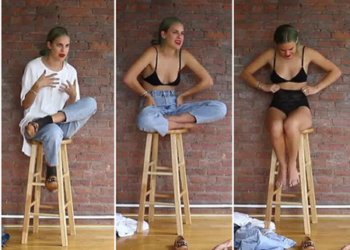 Tallulah Willis se quitó toda su ropa hasta quedar en brasserie y bragas, como una iniciativa para aumentar la conciencia sobre la dismorfia corporal