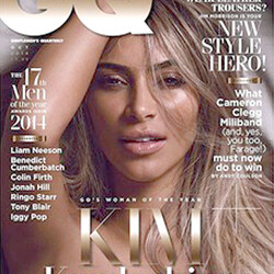 Kim Kardashian posó desnuda para la portada de la versión británica de la revista GQ