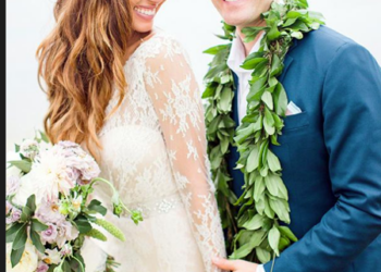 a revista tuvo la primera foto de los recién casados donde se ven sonriendo muy enamorados