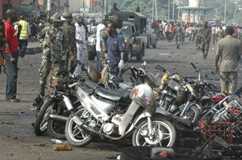 Dos bombas explotaron ayer en un mercado callejero de la ciudad nigeriana de Maiduguri  EFE