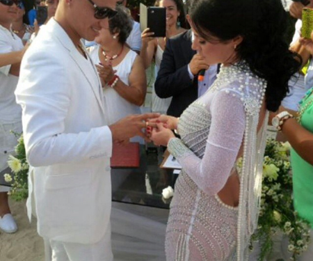 Diosa Canales se casó este domingo en Los Juanes, en Morrocoy, con el ciclista José Roberto Rojas,