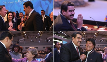 El presidente Nicolás Maduro con diferentes jefes de estados presentes en la Celac  CORT. NOTICIAS24