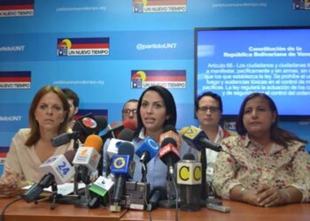La MUD solicitará al TSJ
anular resolución sobre
uso de armas en protestas