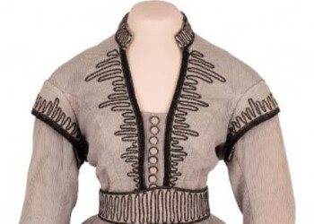 El vestido subastado lo uso la actriz Vivien Leigh cuando interpretó a Scarlett O'Hara en "Lo que el viento se llevó"