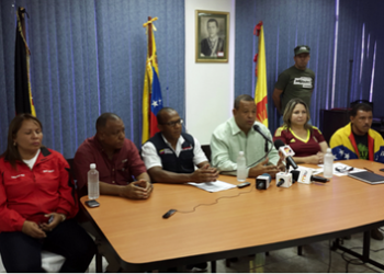 En la gráfica el presidente de CorpoMiranda, Américo Mata, la alcaldesa de Zamora, Thais Oquendo y el alcalde de Plaza, Rodolfo Sanz  CORTESÍA