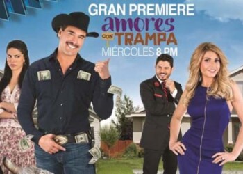"Amores con Trampa" es protagonizada por Itatí Cantoral, Eduardo Yáñez, Ernesto Laguardia y África Zavala, y las participaciones antagónicas de Harry Geithner y Nora Salinas.
