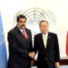 El presidente de la República, Nicolás Maduro, se reunió este martes con el secretario general de la Organización de las Naciones Unidas (ONU), Ban Ki Moon