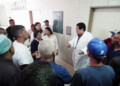 Trabajadores del HVS protestaron por la retención del enfermero