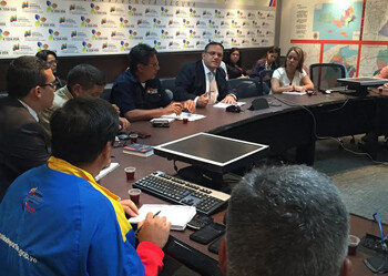 La mesa de trabajo fue presidida por el viceministro de Prevención y Seguridad Ciudadana, Manuel Pérez Urdaneta