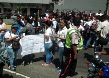Protestas como la de la UNEFA han contribuido al infernal tránsito a través de toda la ciudad