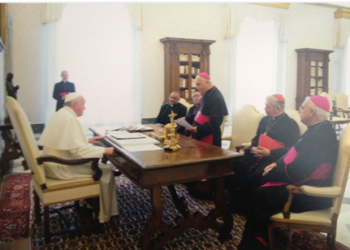 Al terminar el papa impartió la bendición a los obispos y a toda Venezuela