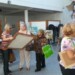 Mujeres sanantoñeras artistas se reunieron en la plaza del Complejo Cultural y Deportivo de Los Salias para exhibir sus obras en conmemoración del Día Internacional de la Mujer.