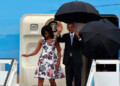 El presidente norteamericano a su llegada a Cuba