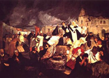 Inmortalización del terremoto de 1812 en el lienzo de Tito Salas.
