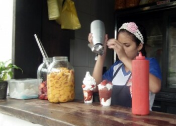 Las fresas con crema son un gusto al paladar