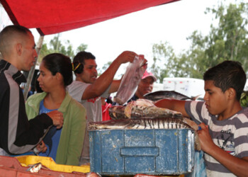 Más de 12 toneladas de alimentos se vendieron.