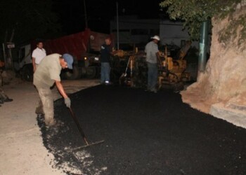 100 toneladas de asfalto para bacheos, reparaciones de huecos y carpetas asfáltica corrida