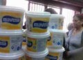 La larga fila fue organizada y custodiada para mantener el orden de la venta por funcionarios de poliguaicaipuro.