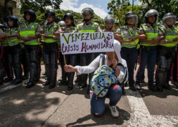 La protesta se desarrolló pacíficamente en la ciudad de Caracas