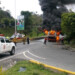 El incendió generó retraso vehicular la tarde de este lunes.