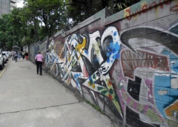 Graffitis se evidencian en las paredes de la localidad