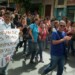 Educadores con pancartas y consignas se movilizaron por la ciudad