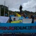 La protesta se desarrolló en la plaza Bolívar de Los Salias