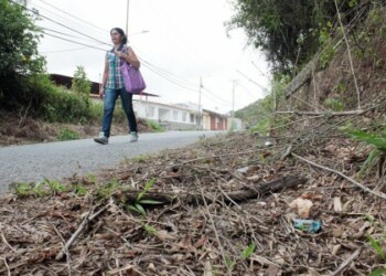 Lluvias han causado estragos en vía pública de la comunidad