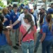 Los jóvenes fueron recibidos en la carretera Panamericana por vecinos y dirigentes de la Mesa de Unidad Democrática (MUD) de Guaicaipuro