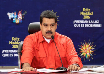 El mandatario venezolano durante su alocución