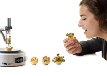 Impresoras 3D ya han comenzado a imprimir comida, incluso menús sin gluten y con un control exhaustivo de los ingredientes.