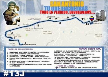 Lunes en la noche realizaron “caminata de la luz” con antorchas y velas  