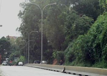 Panamericana a oscuras desde hace más de un mes. Foto: Deisy Peña