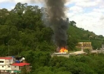 Camión de gas se incendió en la Panamericana