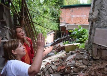 Alcaldesa visitó el fin de semana a los afectados