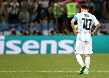 Soccer Football - World Cup - Group D - Argentina vs Croatia - Nizhny Novgorod Stadium, Nizhny Novgorod, Russia - June 21, 2018   Argentina's Lionel Messi looks dejected after Croatia's Luka Modric scores their second goal    REUTERS/Lucy Nicholson SOCCER-WORLDCUP-ARG-CRO/
