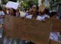 Enfermeros venezolanos cumplen quinto día de protestas y continúan en "paro". Foto EFE