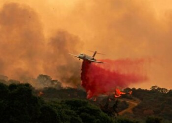 Vista de llamas el pasado domingo, 29 de julio de 2018, en el incendio del condado de Mendocino, en Lakeport, California (EE.UU.). Los incendios de River y Ranch, condado de Mendocino, han quemado más de 56,000 acres (22,660 hectáreas), duplicándose desde el domingo, y ha obligado a evacuar a más de 10,000 personas.