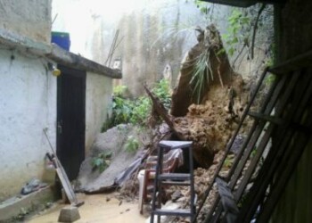 Una casa colapsada, árboles caídos y vías inundadas dejan lluvias en Miranda