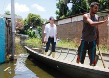 La Coordinadora Nacional de Vente Venezuela recorre diversas zonas afectadas por las crecidas de los ríos Orinoco y Caroní