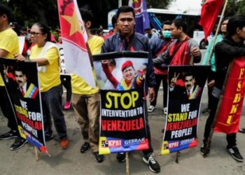 Sindicatos indonesios protestan contra la "intervención" de EEUU en Venezuela
