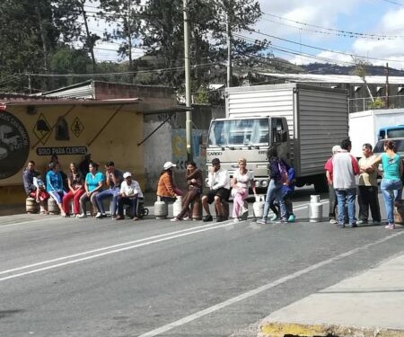 Protesta por gas registrada el lunes en Los Teques