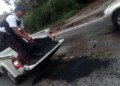 Polisalias taparon “cráter” en el km 13 de la Panamericana